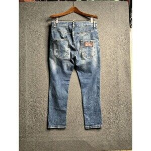 Dsquared2 Jeans Mens 32 Blue Distressed Slim Fit Denim Italy